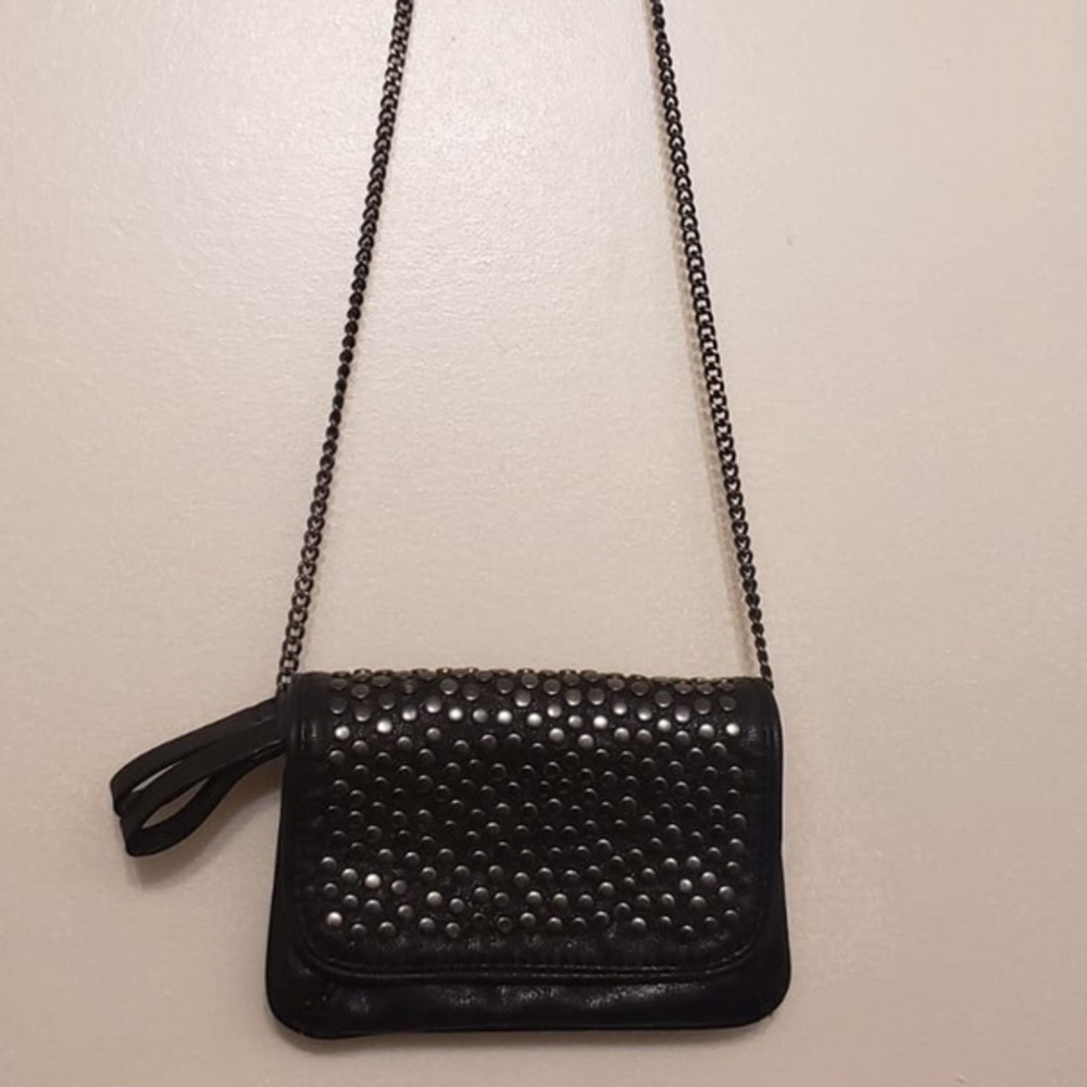 GAP Metal Grey Silver Studded Chain Mini Crossbody